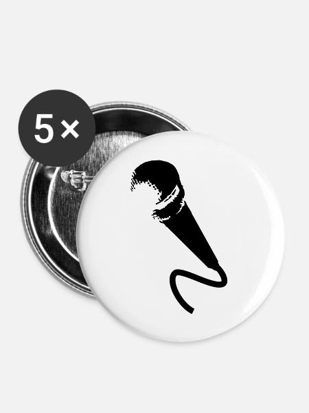 microphone - Buttons large 2.2''/56 mm (5-pack) - white