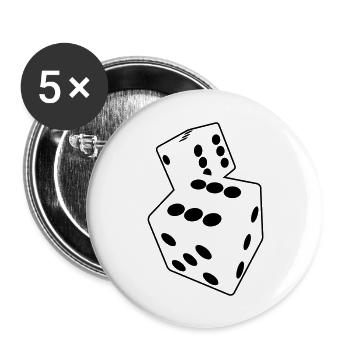 cartes - Lot de 5 grands badges (56 mm) - blanc - Devant