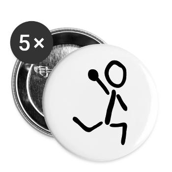 handball - Buttons groß 56 mm (5er Pack) - Weiß - Vorne