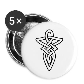 viking_knot_b_1c - Buttons large 2.2''/56 mm (5-pack) - white - Front