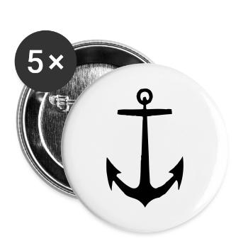 Anker - Buttons groß 56 mm (5er Pack) - Weiß - Vorne