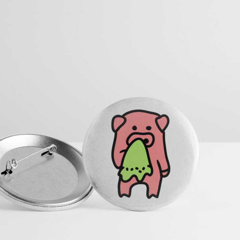 Pig sad / sick 3 Buttons large 2.2''/56 mm (5-pack)