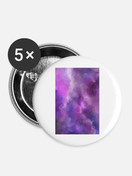 Low Poly triangulated Galaxy - Buttons groß 56 mm (5er Pack) - Weiß