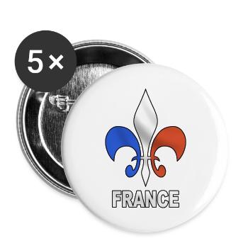 france - Buttons large 2.2''/56 mm (5-pack) - white - Front