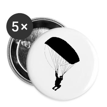 Fallschirm - Buttons groß 56 mm (5er Pack) - Weiß - Vorne