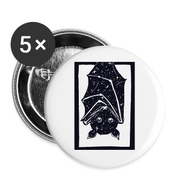 Spacebat - Buttons groß 56 mm (5er Pack) - Weiß - Vorne