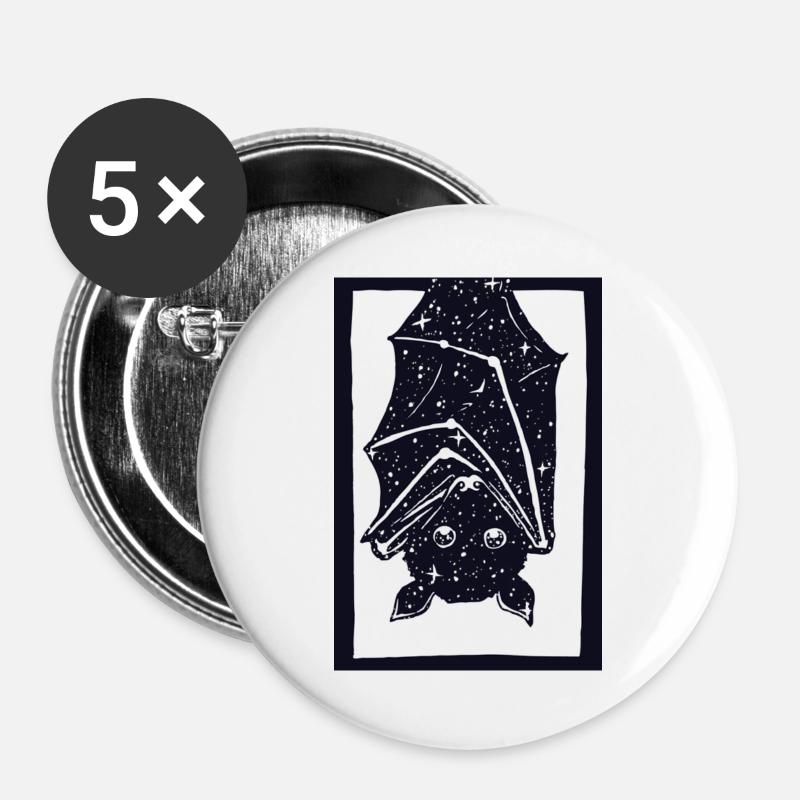 Spacebat - Buttons large 2.2''/56 mm (5-pack) - white