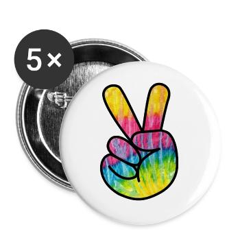 Peace - Buttons large 2.2''/56 mm (5-pack) - white - Front