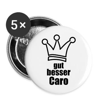 Caro - Buttons groß 56 mm (5er Pack) - Weiß - Vorne