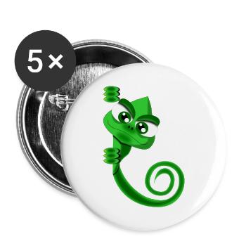 Chameleon - Buttons large 2.2''/56 mm (5-pack) - white - Front