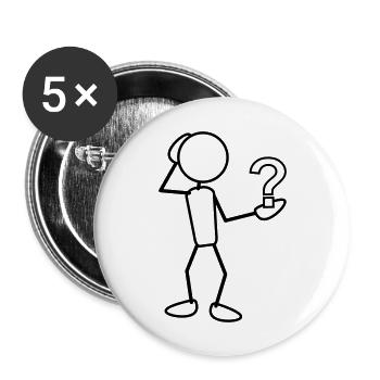 greyman_with_issues_at_hand_1c - Buttons large 2.2''/56 mm (5-pack) - white - Front