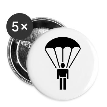 6061912 125958675 parachutistes - Lot de 5 grands badges (56 mm) - blanc - Devant