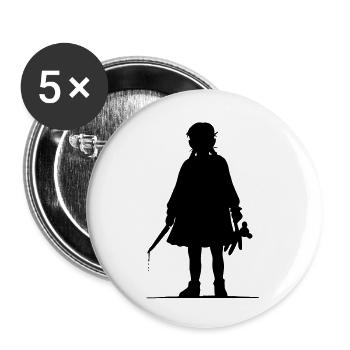 Killerinstinkt - Buttons groß 56 mm (5er Pack) - Weiß - Vorne