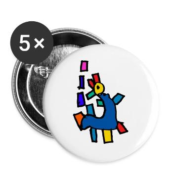 dino - Buttons large 2.2''/56 mm (5-pack) - white - Front
