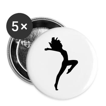 dancing_tanzen - Buttons groß 56 mm (5er Pack) - Weiß - Vorne