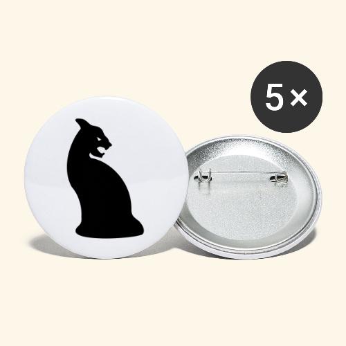 fauchende katze - Buttons groß 56 mm (5er Pack)