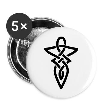viking_knot_a_1c - Buttons large 2.2''/56 mm (5-pack) - white - Front