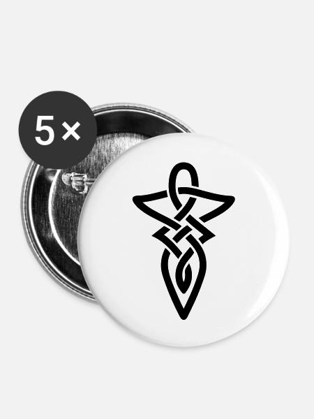 viking_knot_a_1c - Buttons groß 56 mm (5er Pack) - Weiß