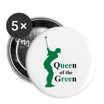 golf sport - Lot de 5 grands badges (56 mm) - blanc - Devant