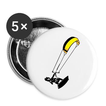 Kitesuf flex - Buttons groß 56 mm (5er Pack) - Weiß - Vorne