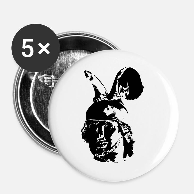 Head of the Hermann Monument - monochrome, simple - Buttons large 2.2''/56 mm (5-pack) - white