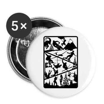 i love switzerland - Buttons large 2.2''/56 mm (5-pack) - white - Front