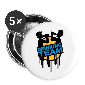 drinking_team_graffiti_stamp - Lot de 5 grands badges (56 mm) - blanc - Devant