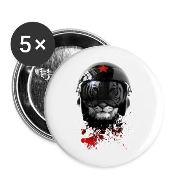 russian pilot v6 by dk - Buttons large 2.2''/56 mm (5-pack) - white - Front