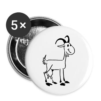 Biquette - Buttons large 2.2''/56 mm (5-pack) - white - Front
