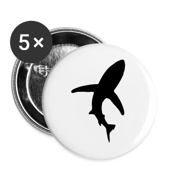 hai_1 - Lot de 5 grands badges (56 mm) - blanc - Devant