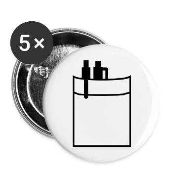 tasche_stifte__f1 - Buttons groß 56 mm (5er Pack) - Weiß - Vorne