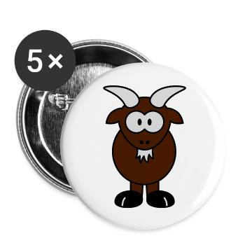 goat - Buttons large 2.2''/56 mm (5-pack) - white - Front