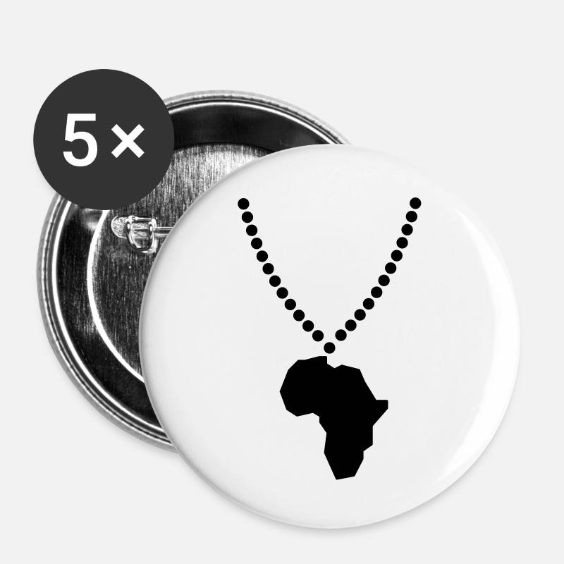 africa - Buttons large 2.2''/56 mm (5-pack) - white