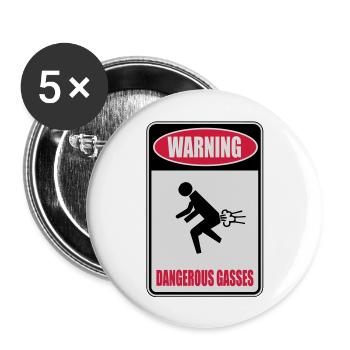 Dangerous Prout - Lot de 5 grands badges (56 mm) - blanc - Devant