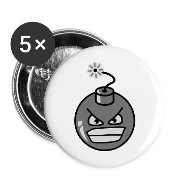Bomb - Buttons groß 56 mm (5er Pack) - Weiß - Vorne