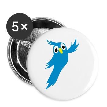 parrot - Buttons large 2.2''/56 mm (5-pack) - white - Front