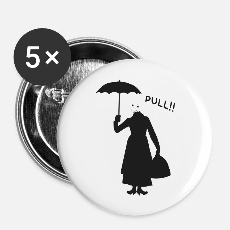 mary poppins - Buttons large 2.2''/56 mm (5-pack) - white