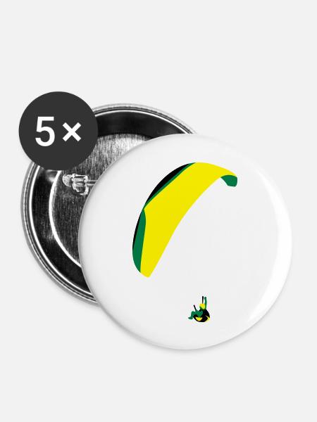 Paraglider Acro - Buttons groß 56 mm (5er Pack) - Weiß