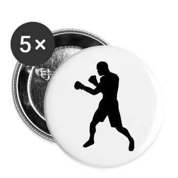 Boxen - Buttons groß 56 mm (5er Pack) - Weiß - Vorne