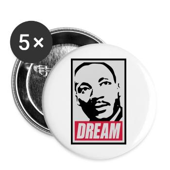 Obey x Dream MLK - Buttons large 2.2''/56 mm (5-pack) - white - Front