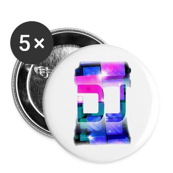 DJ by Florian VIRIOT - Lot de 5 grands badges (56 mm) - blanc - Devant