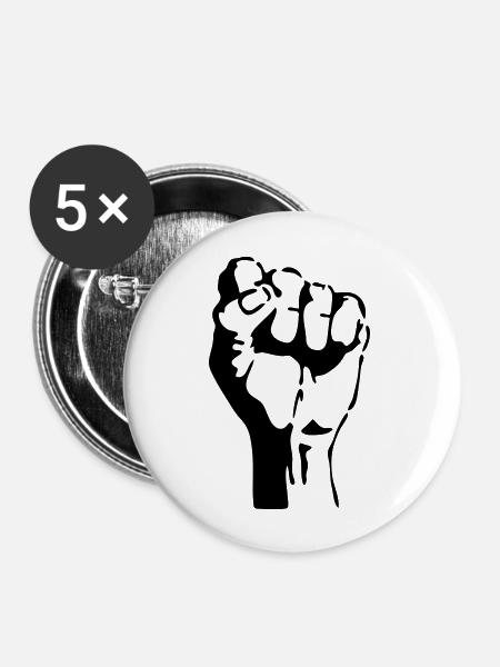 Hand - Buttons groß 56 mm (5er Pack) - Weiß
