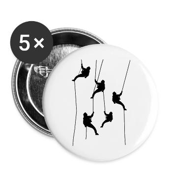 Kletterer - Buttons groß 56 mm (5er Pack) - Weiß - Vorne