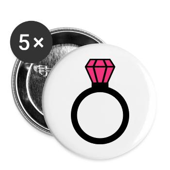 Ring - Buttons large 2.2''/56 mm (5-pack) - white - Front