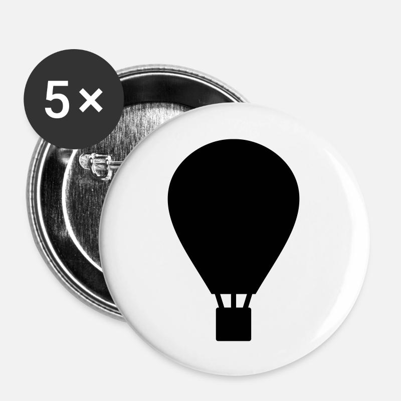 Hot-air balloon - Buttons large 2.2''/56 mm (5-pack) - white