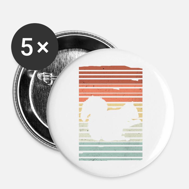 Squirrels Squirrel Chipmunk - Buttons large 2.2''/56 mm (5-pack) - white