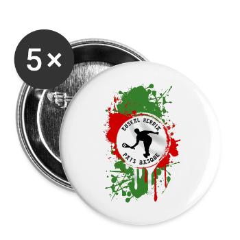 basque sport and tradition 07 - Lot de 5 grands badges (56 mm) - blanc - Devant