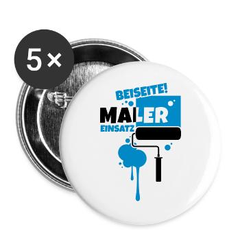 beruf maler - Buttons groß 56 mm (5er Pack) - Weiß - Vorne