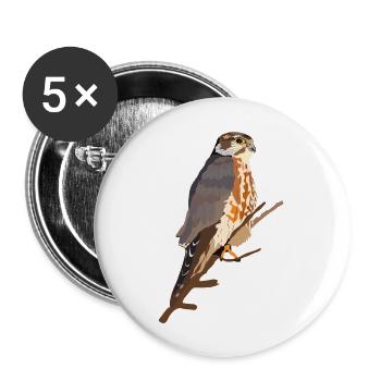 Merlin - Buttons groß 56 mm (5er Pack) - Weiß - Vorne