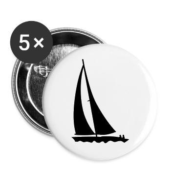 voile - Lot de 5 grands badges (56 mm) - blanc - Devant